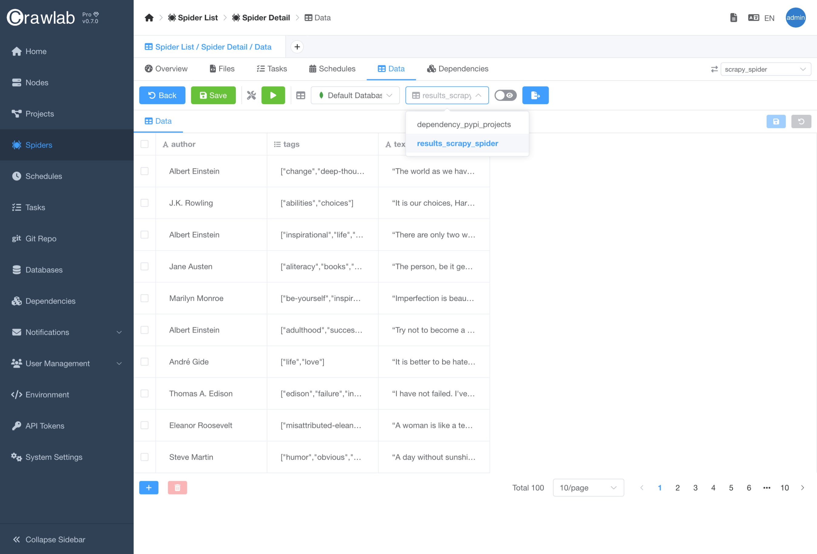 Connect to Database